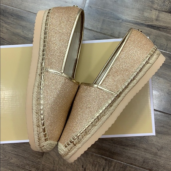 MICHAEL KORS MATHILDE ESPADRILLE PIXIE FINE GLITTE - Picture 10 of 16